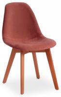 Стул Secret De Maison CINDY SOFT (mod. C1021F1)  / 1 шт. в упаковке вельвет/дерево , 53 х 45 х 81 см , коралловый (HLR 44)/натуральный