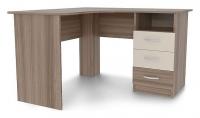 Стол компьютерный 1200 угловой Галерея ясень шимо т./крем фото Стол компьютерный 1200 угловой Галерея ясень шимо т./крем