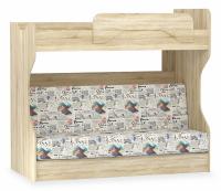 Оливия НМ 037.43 М2 Кровать Жаккард Рим, Дуб Сонома. Фото №1