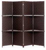 Ширма с полками Secret De Maison NICE (mod. TT-RD007) сосна+бумажный жгут, 200*180, Орех (Walnut)