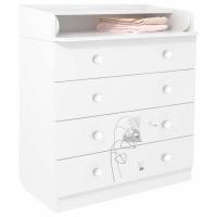 Комод пеленальный Polini kids French 1580 Amis, белый фото Комод пеленальный Polini kids French 1580 Amis, белый. Фото №1