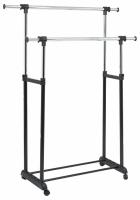 Вешалка NY-3295 металл, 84-135*44*100-165см, хром/черный. Фото №1