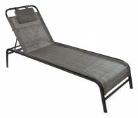 Шезлонг с регулируемой спинкой KEMER Черный фото Шезлонг с регулируемой спинкой KEMER Черный. Фото №1