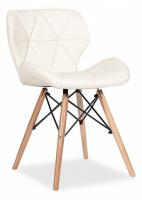 Стул STUTTGART (mod. 74) дерево береза/металл/экокожа, 42 х 52 х 72 х 45 см, слоновая кость /бук (поставляется по 4 шт). Фото №1