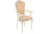Стул деревянный Руджеро патина золото / бежевый. Фото №1