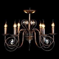 Подвесная люстра Eurosvet Tomas 60018/6 черный с золотом. Фото №1