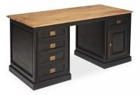 Стол письменный Secret de Maison BLACK LABEL (mod. WA-0036) дерево акация, манго, мдф, 176х80х75см, черный/натуральный фото Стол письменный Secret de Maison BLACK LABEL (mod. WA-0036) дерево акация, манго, мдф, 176х80х75см, черный/натуральный. Фото №1