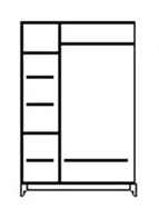 Шкаф для одежды Сабрина ММ-302-01/03 (с зеркалом). Фото