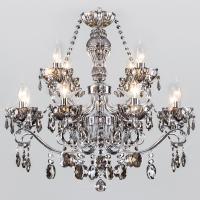 Потолочная люстра Eurosvet Teodore 10103/12 хром/дымчатый хрусталь Strotskis. Фото №1
