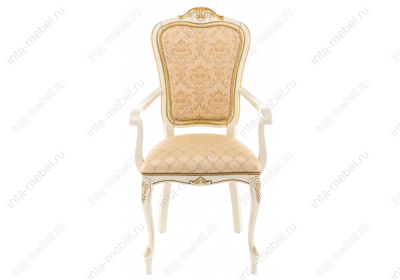 Стул деревянный Руджеро патина золото / бежевый. Фото №2