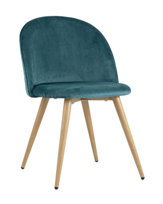 Стул Лион велюр с ромбами аквамарин. Фото