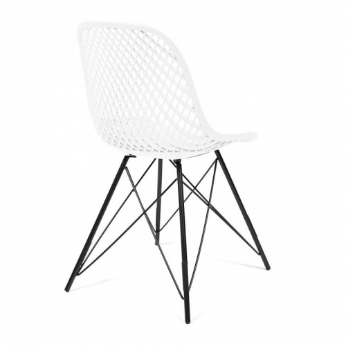 Стул VINCENT (mod. 8001) металл/пластик, 46,5 х 53 х 83,5 см, белый/черный (поставляется по 4 шт). Фото №2