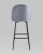 Стул барный Марсель велюр серый. Фото №6