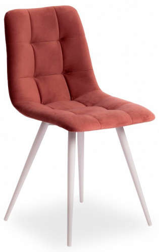 Стул CHILLY (mod. 7095) / 1 шт. в упаковке ткань/металл, 45x53х88 см, высота до сиденья 50 см, коралловый barkhat 15 /белый фото Стул CHILLY (mod. 7095) / 1 шт. в упаковке ткань/металл, 45x53х88 см, высота до сиденья 50 см, коралловый barkhat 15 /белый. Фото №1