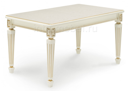 Стол деревянный Шанталь слоновая кость / золото. Фото №1
