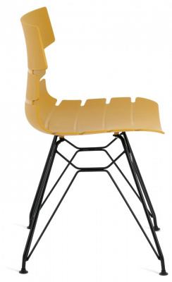 Стул HANSEN (mod. 622N) пластик/металл, 51х47х80 см, высота до сиденья 45 см, оранжевый/черный (поставляется по 4 шт). Фото