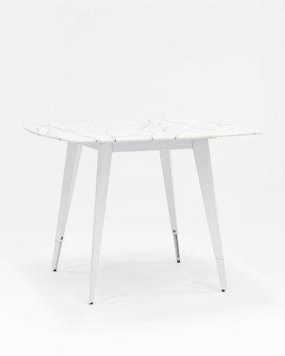 Стол обеденный Ричмонд 100*100 белый стеклянный фото Стол обеденный Ричмонд 100*100 белый стеклянный. Фото №3