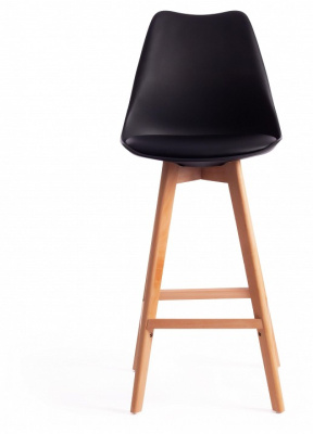 Стул Secret De Maison TULIP BAR (mod. C1014H) пластик/дерево, 57 х 48 х 104 см, черный 3010/натуральный  (поставляется по 4 шт). Фото №2