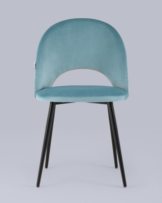 Стул Меган велюр пыльно-голубой. Фото