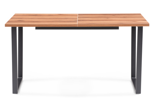 Стол деревянный Лота Лофт 140 25 мм дуб делано темный / матовый черный. Фото №3