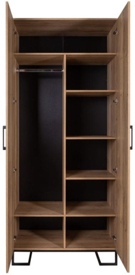 Шкаф двухстворчатый без зеркал Loft Дуб Табак фото Шкаф двухстворчатый без зеркал Loft Дуб Табак. Фото №5