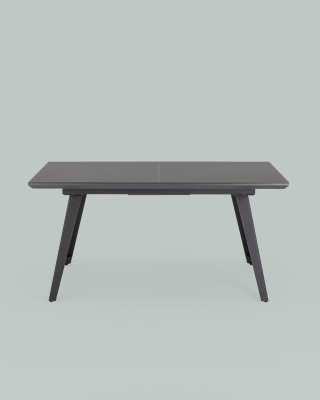 Стол обеденный Палермо раскладной 160-200*90 серый со стеклом. Фото