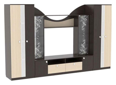 Гармония Шкаф 2-створчатый венге/дуб млечный фото Гармония Шкаф 2-створчатый венге/дуб млечный. Фото №2