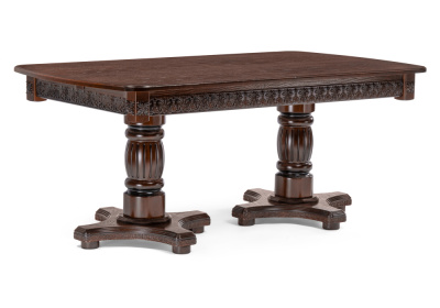 Стол деревянный Морнит 180(240)х100 орех темный / орех. Фото