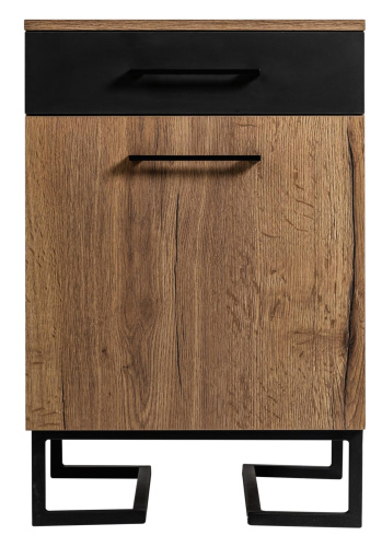 Тумба для обуви с ящиком Loft Дуб табак/Графит. Фото №4