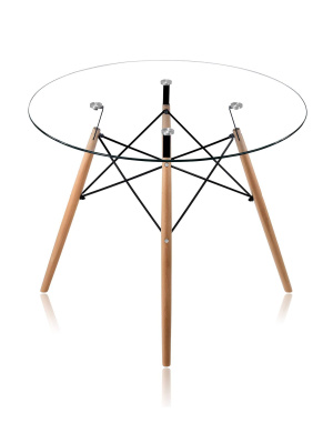 Стол DSW 90, прозрачный. Фото