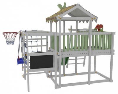 Комплекс игровой ДК1Б, бирюзовый, серый. Фото №4