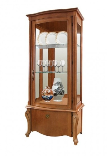 Шкаф с витриной Луиза ММ-257-10/01. Фото №1