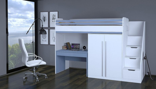 Стол письменный Polini Kids City, синий. Фото №4