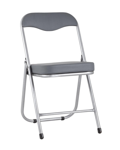 Стул складной ДЖОН металлик, серый. Фото №1