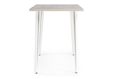 Стол деревянный Денвер Лофт 120 25 мм бетон / белый матовый фото Стол деревянный Денвер Лофт 120 25 мм бетон / белый матовый. Фото №3