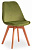 Стул Secret De Maison TULIP SOFT (mod. 74) / / 1 шт. в упаковке вельвет/дерево , 54 х 47 х 83 см , зеленый (HLR 54)/натуральный