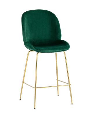 Стул полубарный Beetle со спинкой изумрудный. Фото №2