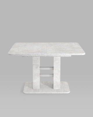 Стол Elephant раскладной 120-160*80 бетон/алюминий. Фото