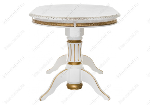Стол Женева молочный с золотой патиной. Фото №5