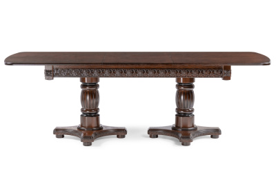 Стол деревянный Морнит 180(240)х100 орех темный / орех. Фото