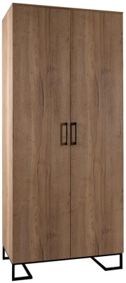 Шкаф двухстворчатый без зеркал Loft Дуб Табак фото Шкаф двухстворчатый без зеркал Loft Дуб Табак. Фото №2