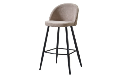 Стул барный 373B бежевый/черный. Фото