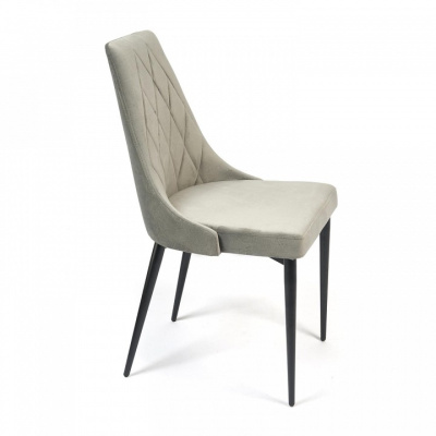 Стул LAVANDA (mod.712) ткань/металл, 55х55х92 см, высота до сиденья 50 см, серый barkhat 26/черный (поставляется по 4 шт). Фото