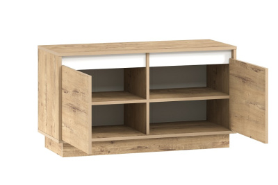 Тумба НМ 040.53 Virginia  Белый Скандинавский/Дуб Бунратти. Фото