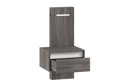 Тумба прикроватная Virginia НМ 011.37, Белый Скандинавский/Ясень Анкор темный. Фото №2