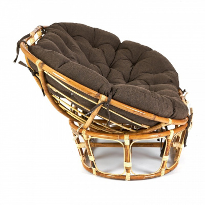 Кресло MAMASAN ECO SKIN  / с подушкой / Natural (натуральный), ткань Коричневый, 3М7-147 фото Кресло MAMASAN ECO SKIN  / с подушкой / Natural (натуральный), ткань Коричневый, 3М7-147. Фото