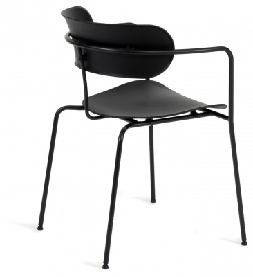 Кресло VAN HALLEN (mod. 2433) пластик/металл, 54,5х53,5х76 см, высота до сиденья 46 см, черный/черный  (поставляется по 4 шт). Фото №2