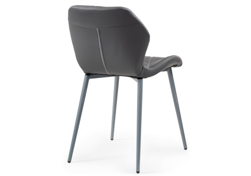 Стул Вальд экокожа серый / серый глянец. Фото №4