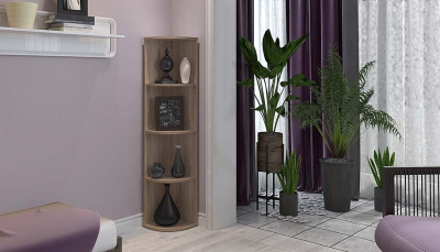 Стеллаж Polini Home Smart, древесина коричневая светлая дуб. Фото №5