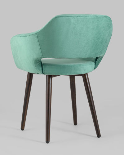 Стул с подлокотниками Саймон велюр морской. Фото №7